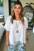 Speaks Honestly Top - 100% Linen - Made In Italy White