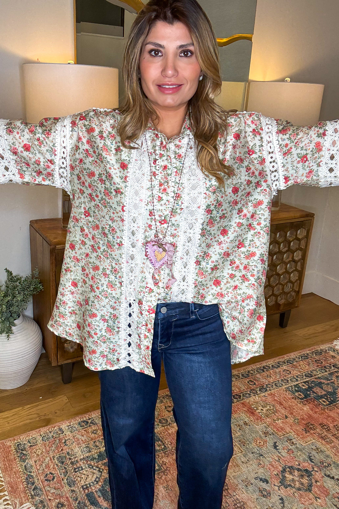 Comes Naturally OVERSIZED Top - Natural - SALE
