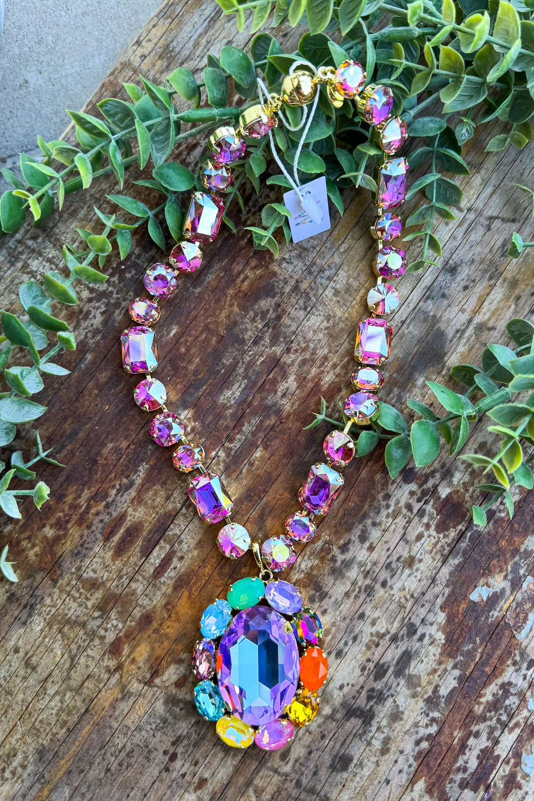 WAFA Concho Necklace - Lilac - Austrian Crystal