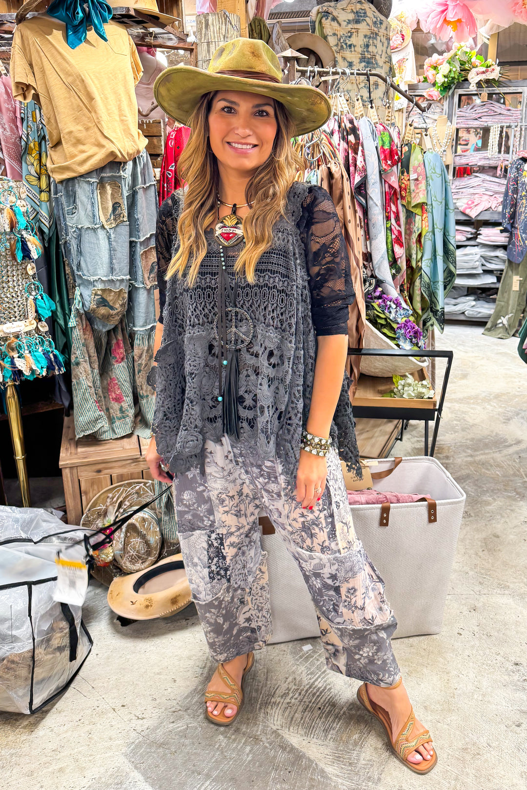 Harem Pants - Gray - 100% Cotton