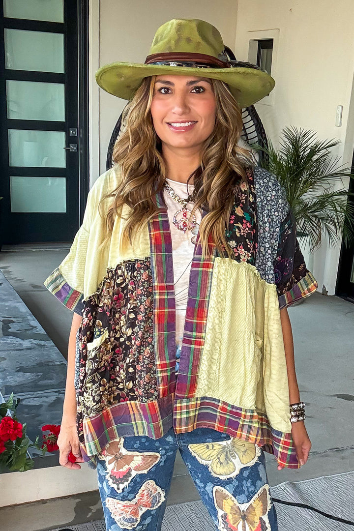 Boho Desert Shrug Kimono - Moss