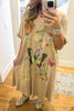 PRE ORDER: Attracting Nature Maxi Dress - 100% Cotton - Tan