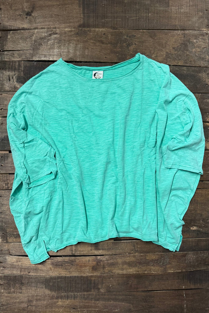 PRE ORDER: Beyond The Moon Oversized Top - Aqua
