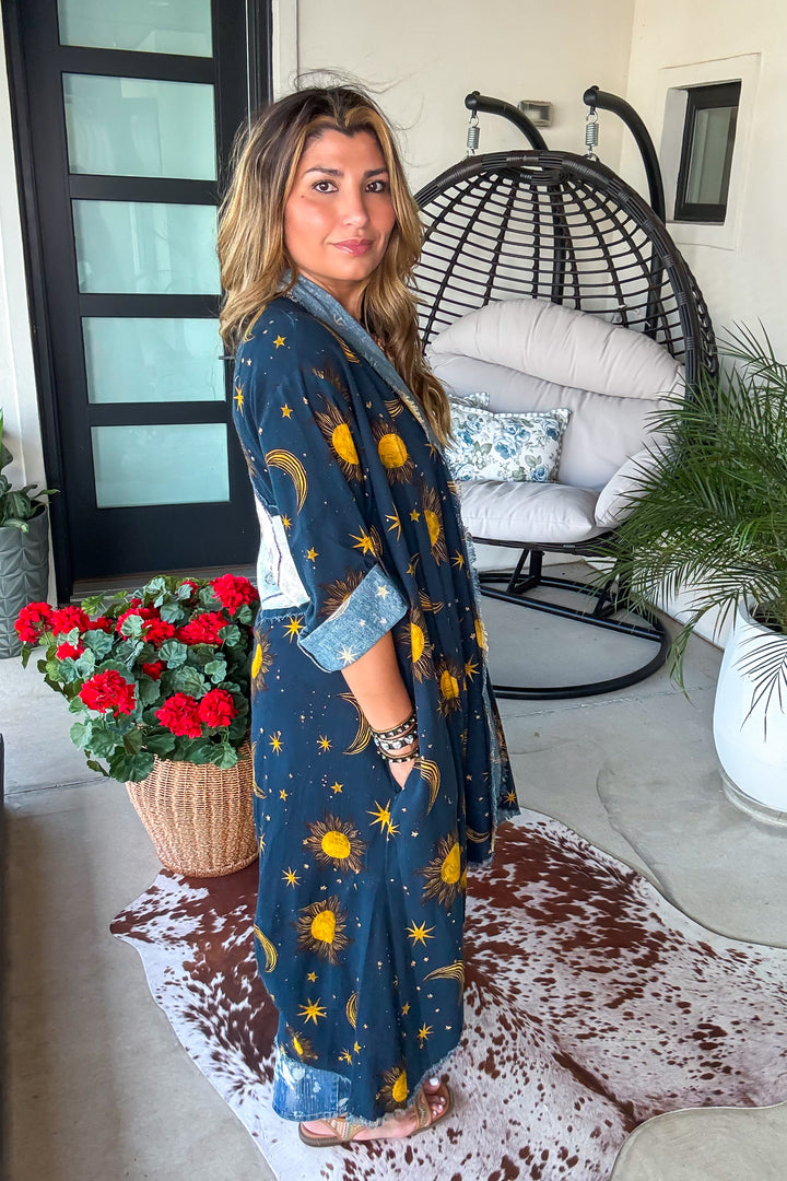 Love You to the Moon and Back Duster - 100% Linen