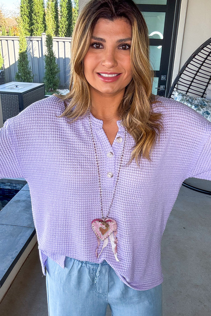 Whispers Of Lilac Oversized Top - Lilac