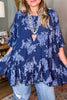 Your Love Awakens Me Tunic - Navy