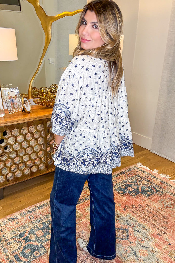 The Light With In Loose Fit Blouse - 100% Cotton - White