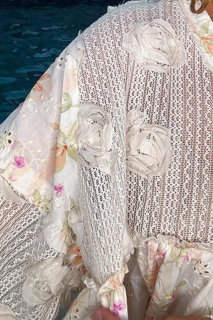 Blossom Veil Top - Ivory