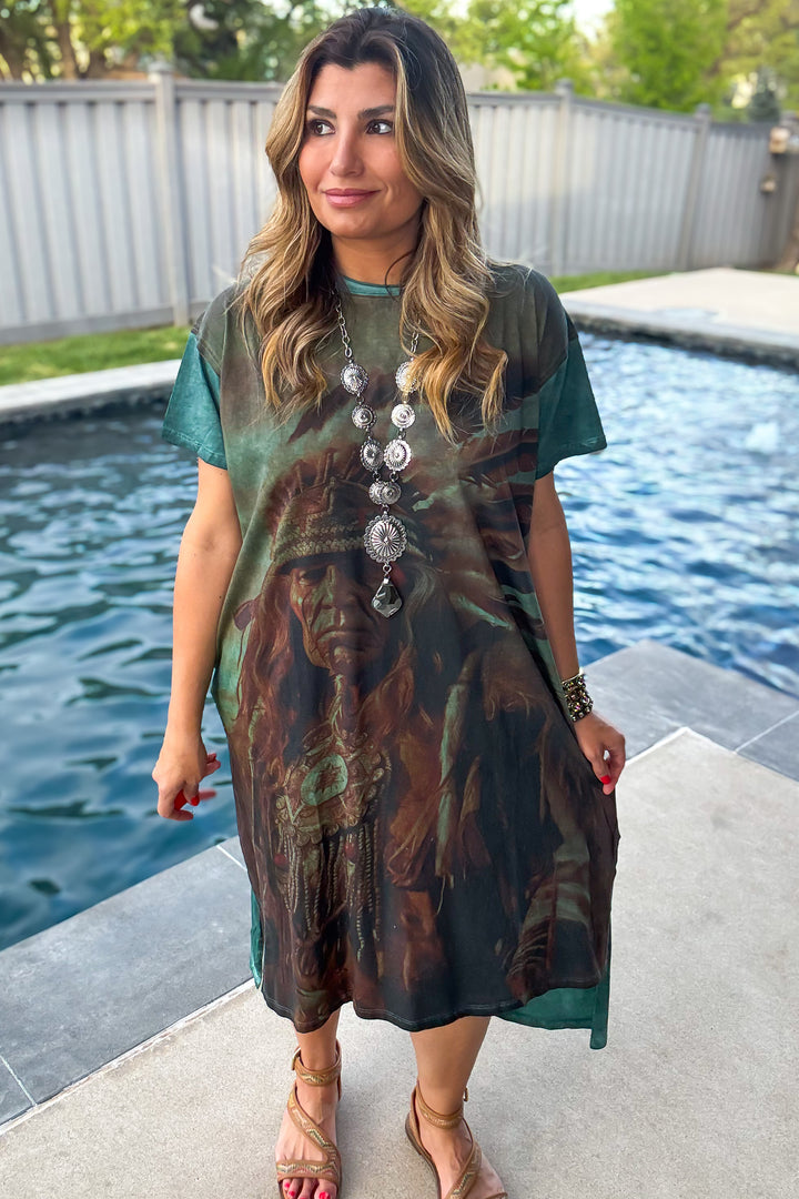 Spirit of the West Midi Dress - 100% Cotton