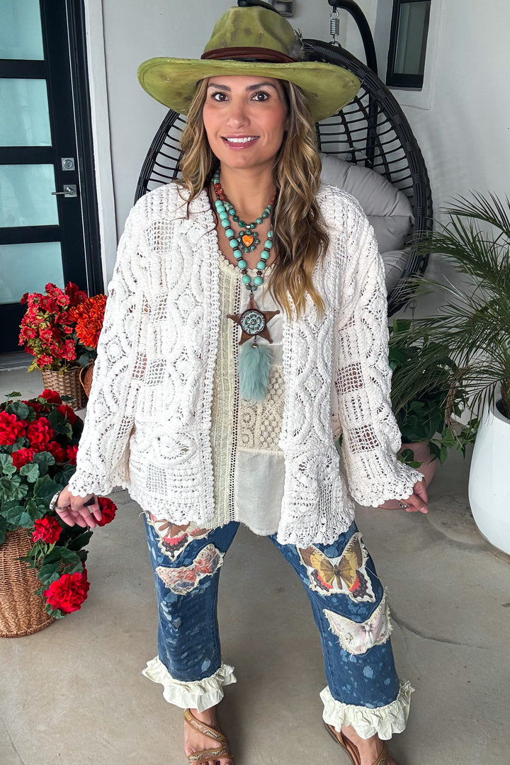 Cozy Clover Cardigan - Cream