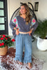 Ruffled Soul Elastic Waist Denim Pants - Denim