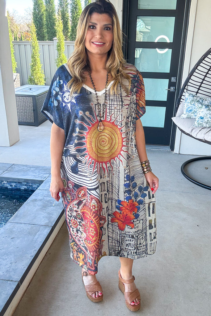 Sole d’Arte Italian Oversized Midi Dress - Made in Italy - MIDI