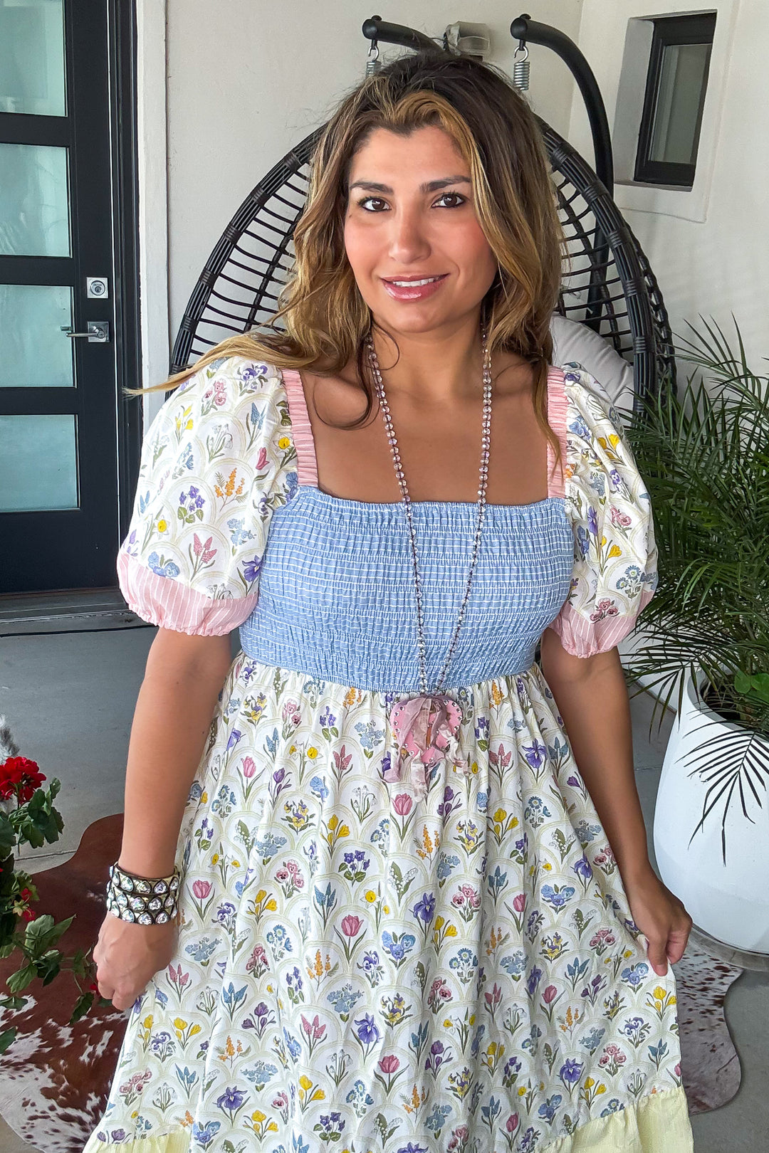 Wildflower Avenue Maxi Dress -Yellow - 100% COTTON
