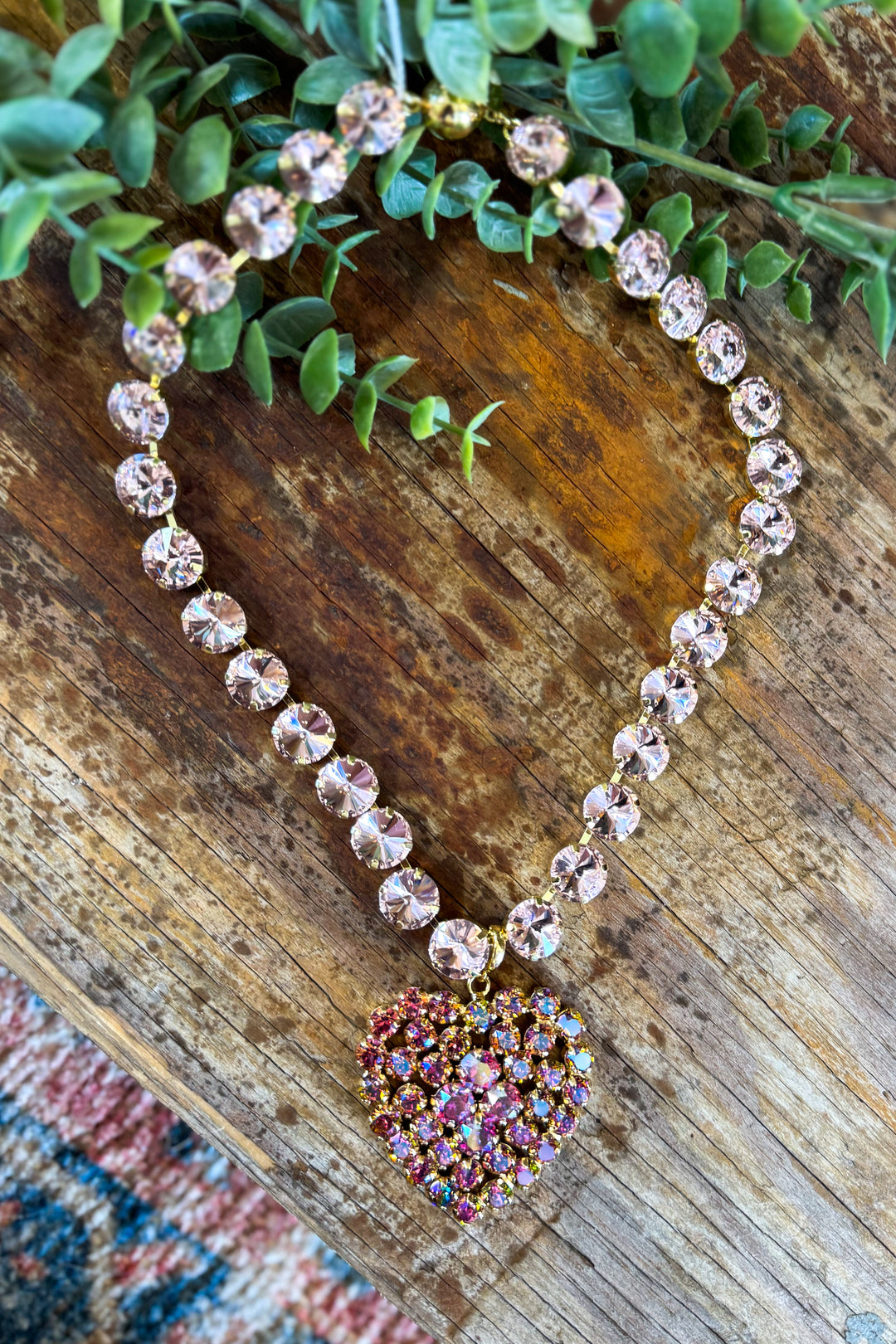 WAFA Heart Necklace - Light Pink
