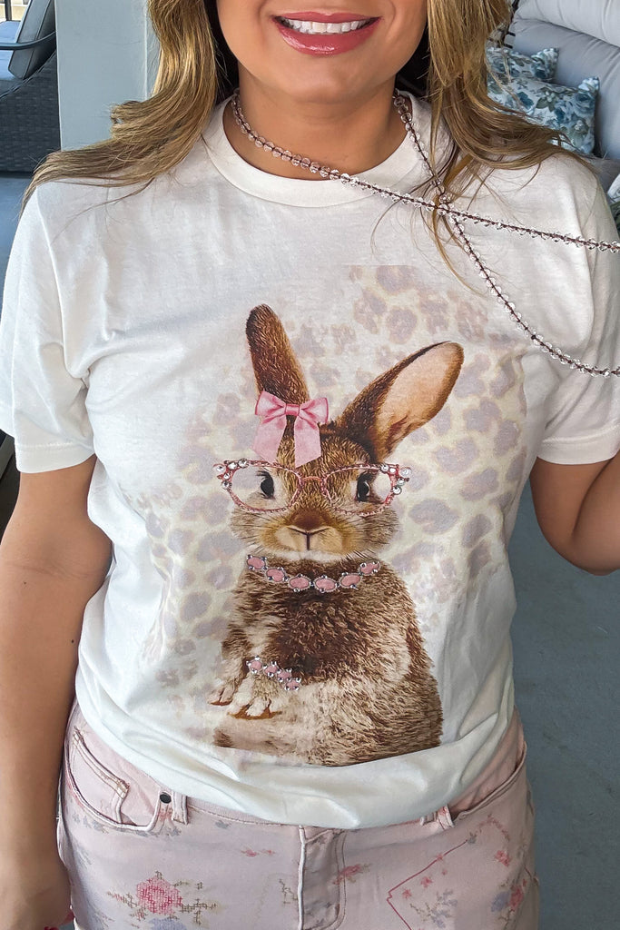 Boujee Bunny Shirt - Rhinestones