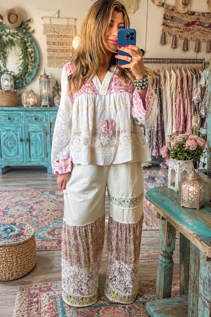Canyon Echo Elastic Waist Oversized Pants - 100% Cotton