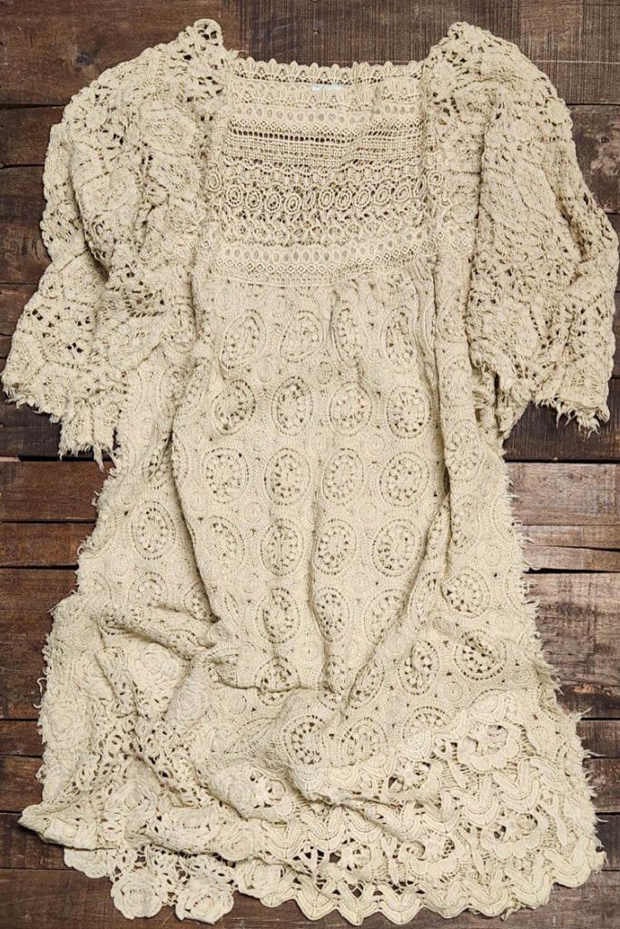 Whispering Lace Crochet Dress - 100% COTTON - MADE IN USA