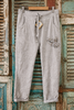 Made in Italy Scrunchy Stretch Glitz Heart Jogger Pants – Ultra Comfortable Plus Size - Gray