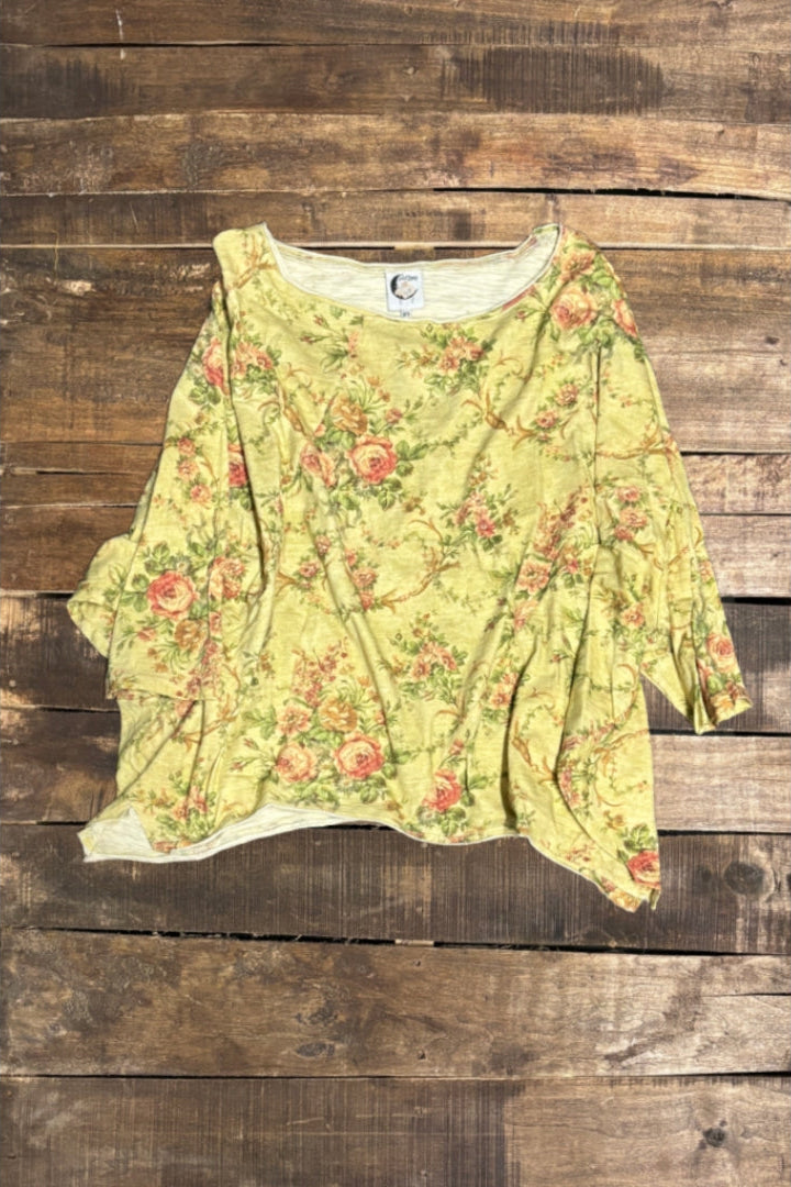 Vintage Garden Oversized Top - 100% Cotton