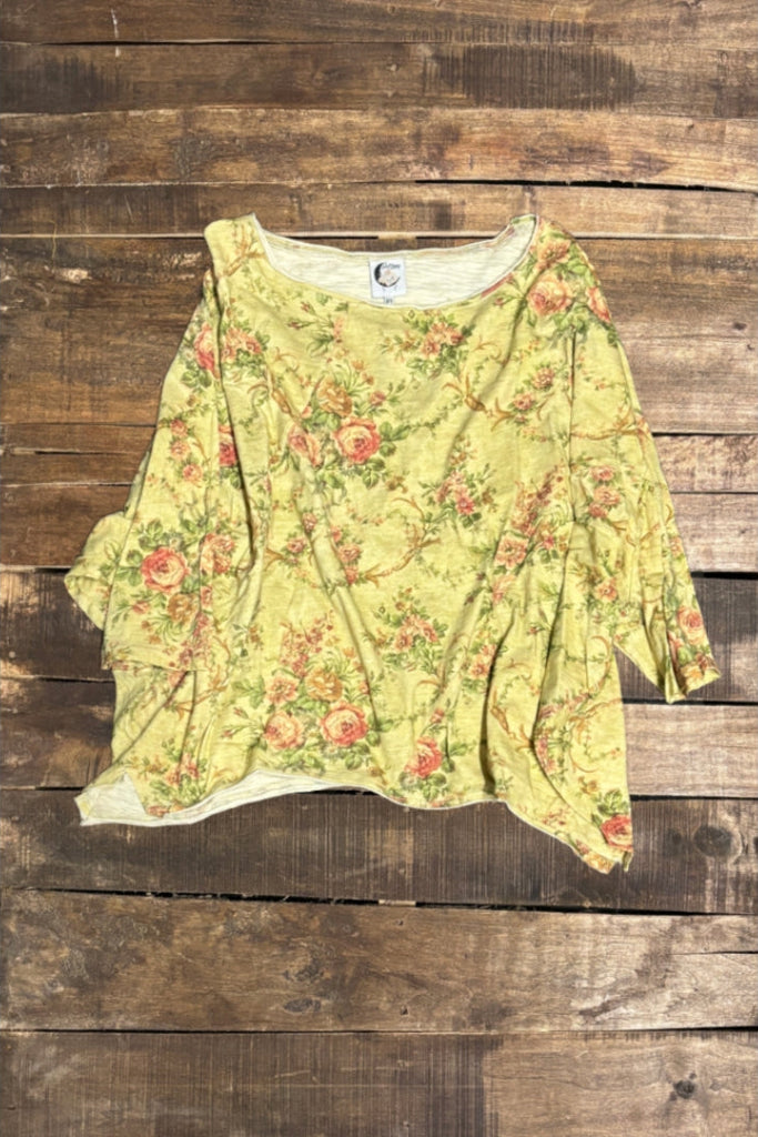 Vintage Garden Oversized Top - 100% Cotton