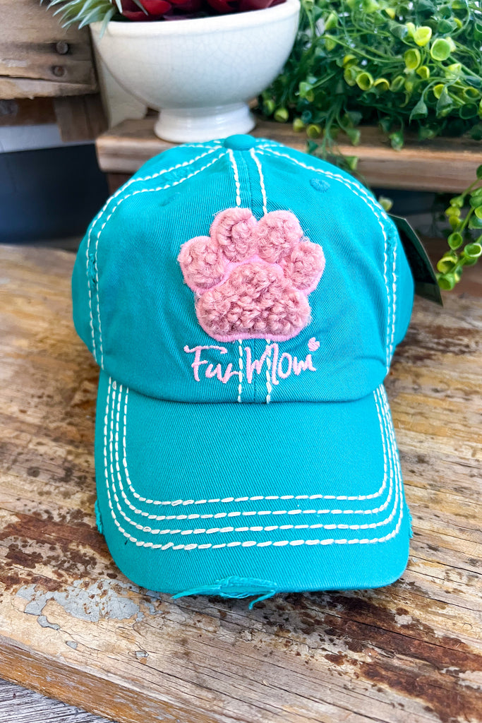 Fur Mom Hat - Turquoise