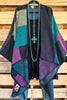 Dedicated To You Poncho -Blue Multi