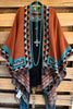 Mountain Memories Poncho - Orange