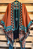 Mountain Memories Poncho - Orange