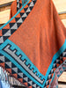 Mountain Memories Poncho - Orange