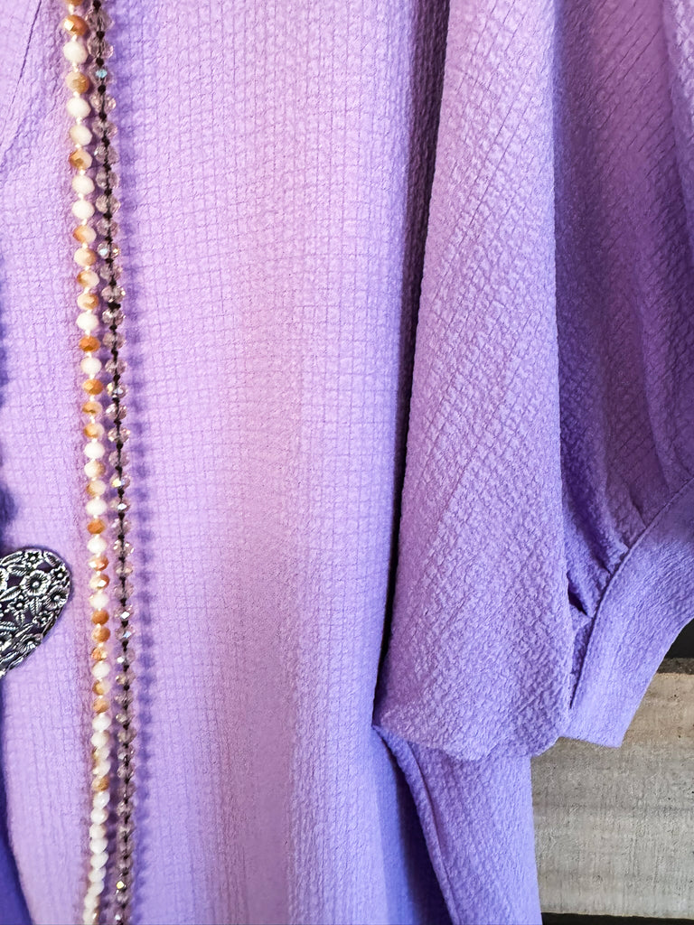 Favored By Love Oversized  Top - Lavender