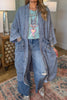 Starstruck Favor Oversized Duster - Denim - Cotton Blend
