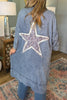 Starstruck Favor Oversized Duster - Denim - Cotton Blend