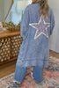 Starstruck Favor Oversized Duster - Denim - Cotton Blend