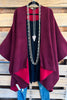 Wild Hearts Poncho - Burgundy