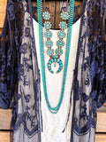 AHB EXCLUSIVE:  More Than Just a Friend Lace Kimono - Navy