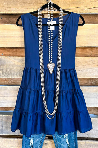 Memphis Blues Sequin Dress - Blue