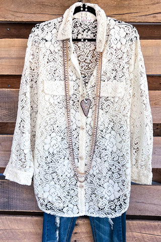 AHB EXCLUSIVE: Wide Awake Long Vest - Ivory/Leopard Rose