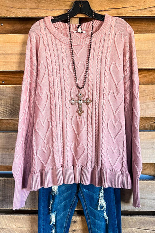 AHB EXCLUSIVE: Easy Come, Easy Go Sweater Jacket - BG/Rose