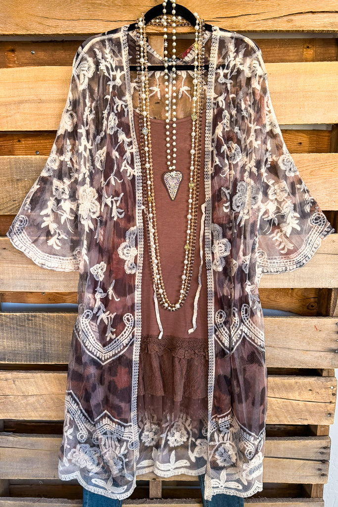 AHB EXCLUSIVE: More Than Just a Friend Lace Kimono - Leopard