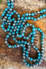 Long Beaded Necklace - Turquoise