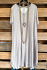 Cut To The Chase Dress - Light Gray - SALE
