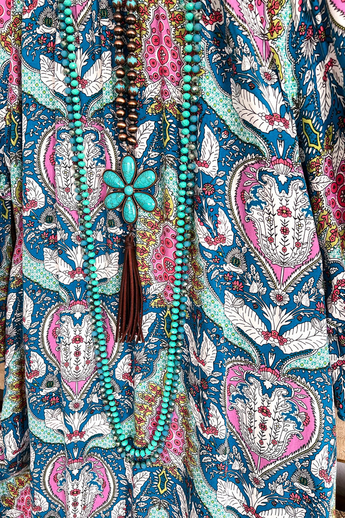 Persian Charm Tunic - Multi-Turquoise