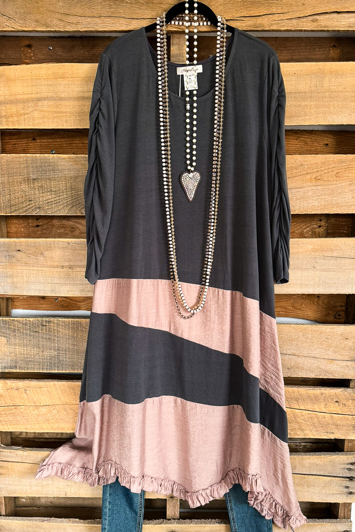 Just A Little Longer Maxi Dress - Gray