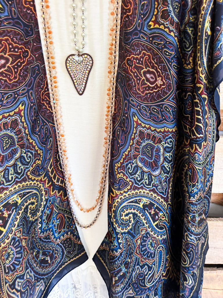 Romance In The Air Kimono - Blue