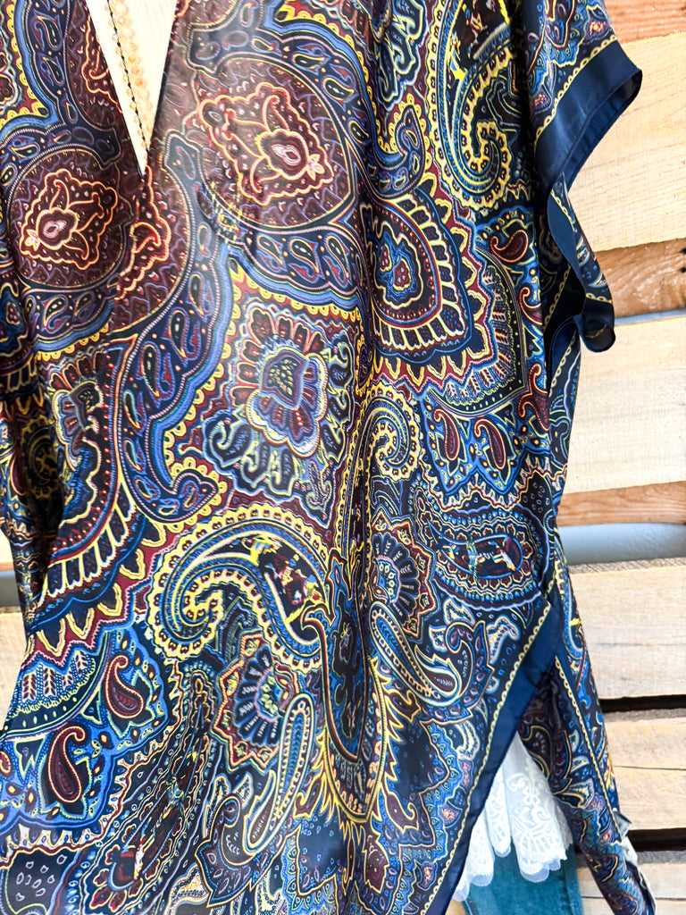 Romance In The Air Kimono - Blue