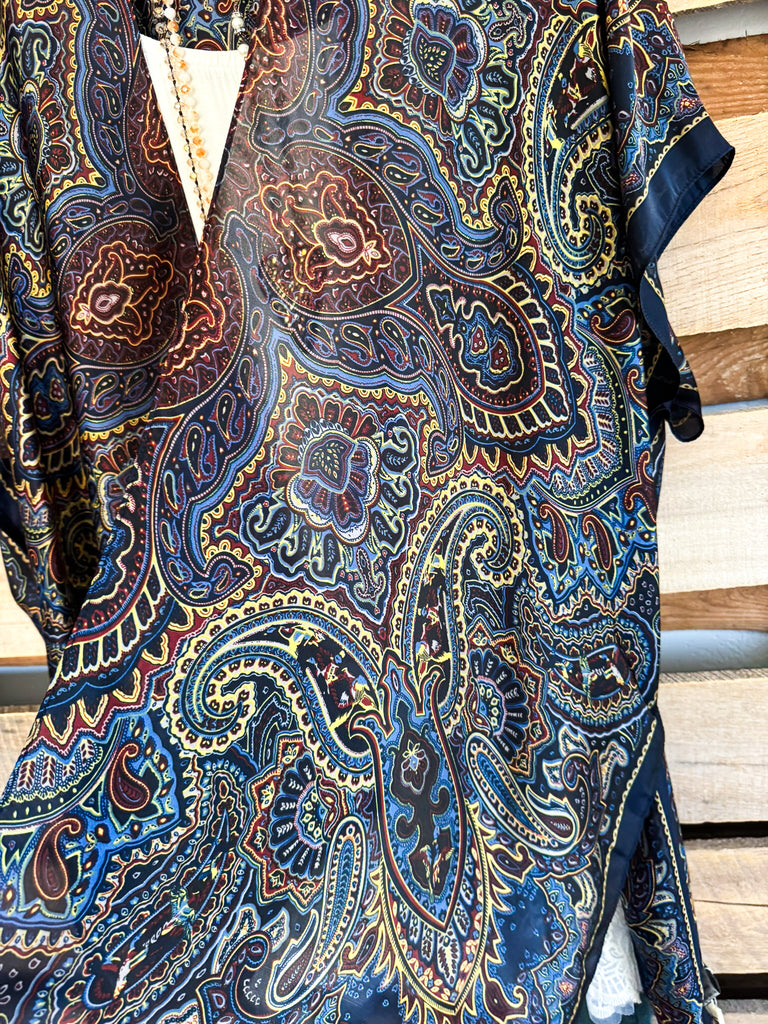 Romance In The Air Kimono - Blue