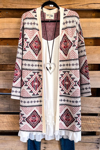I'll Find My Way To You Cardigan - Mauve Ivory