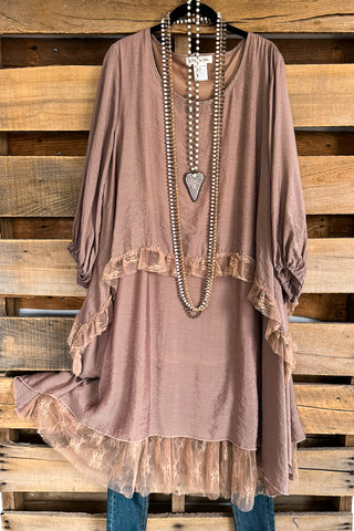 Just You Wait Burnout Velvet Kimono - Brown