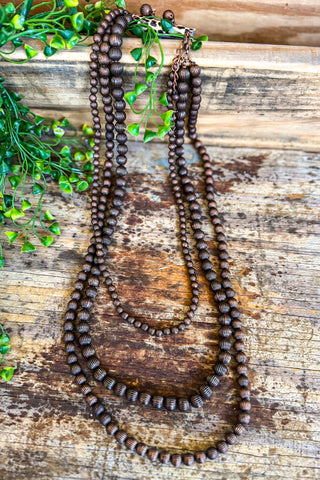 Wild At Heart Necklace - Brown