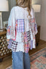 A Day With Friends Oversized Loose Fit Blouse - Gray